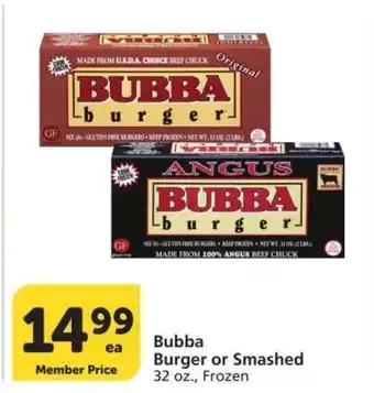 Albertsons Bubba Burger or Smashed - 32 oz., Frozen offer