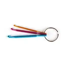 Walmart 3pcs Mini Key Chain Aluminum Crochet Hooks Knitting Needles Craft Tools offer