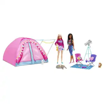 Walmart Barbie It Takes Two Let's Go Camping Tent Playset with Brooklyn & Malibu Dolls & 20 Accessories offer
