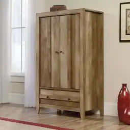 Walmart Sauder Dakota Pass Armoire, Craftsman Oak Finish offer