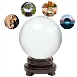 Walmart Bimiti Clear 5.9 Crystal Glass Decorative Ball offer