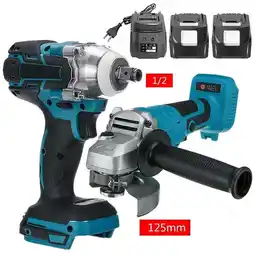 Walmart BaiCH 125mm Fit Makita 18V Battery Brushless Driver Impact Wrench Angle Grinder Set offer