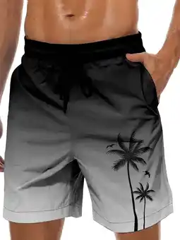 Walmart GENTS BLISS Hawaiian Men Shorts Bathing Mesh Lining Beach Shorts for Men with Pockets Swim Trunks offer