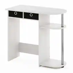 Walmart Furinno Go Green Home Laptop Notebook Computer Desk/Table, Americano/Stainless Steel offer