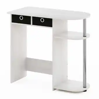 Walmart Furinno Go Green Home Laptop Notebook Computer Desk/Table, Americano/Stainless Steel offer