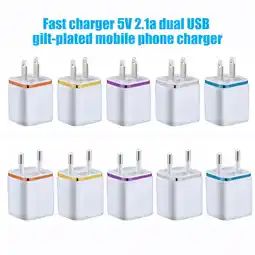 Walmart ASKMZ Portable Mini Dual USB Quick Charging Wall Adapter for Mobile Phones Power Supply offer