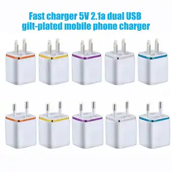 Walmart ASKMZ Portable Mini Dual USB Quick Charging Wall Adapter for Mobile Phones Power Supply offer
