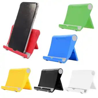 Walmart ASKMZ Foldable Adjustable Phone Stand Desk Holder for Desktop Bed Office Use offer