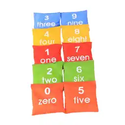 Walmart figatia 10 Pieces Number Beanbags Colorful Tossing Bag for Party Preschool Classroom offer
