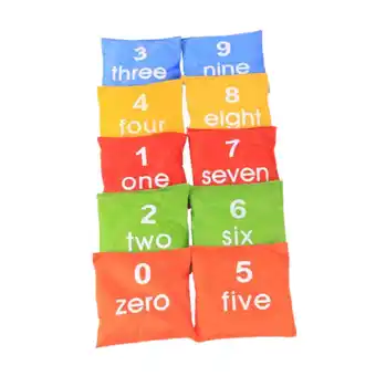 Walmart figatia 10 Pieces Number Beanbags Colorful Tossing Bag for Party Preschool Classroom offer