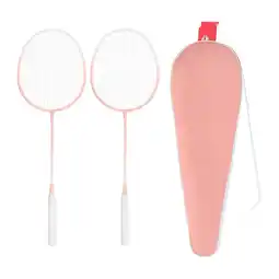 Walmart GARENDE Luminous Badminton Rackets Set Anti Slip Handle Lightweight Glow in The Dark Pink offer