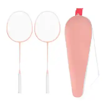 Walmart GARENDE Luminous Badminton Rackets Set Anti Slip Handle Lightweight Glow in The Dark Pink offer