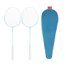Walmart TTETTZ Luminous Badminton Rackets Set Anti Slip Handle Lightweight Glow in The Dark Light Blue offer