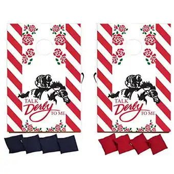 Walmart VictoryStore Horse Derby Party Supplies - Talk Derby to Me Cornhole Bean Bag Toss Tailgate Game Set offer