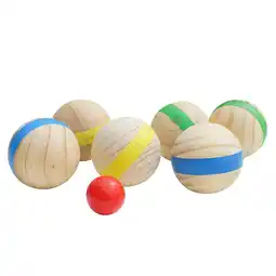 Walmart Gongxipen 7Pcs Creative Wooden Balls Children Rolling Balls Outdoor French Style Bocce offer