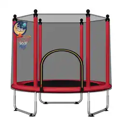 Walmart Indoor Trampoline 140CM TRAMPOLINE OUTSIDE SAFETY NET WITH BASKETBALL HOOP,Outdoor Trampoline offer