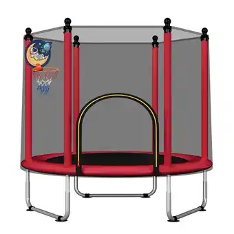 Walmart Indoor Trampoline 140CM TRAMPOLINE OUTSIDE SAFETY NET WITH BASKETBALL HOOP,Outdoor Trampoline offer