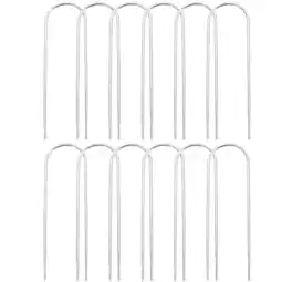 Walmart 12 Pcs Ground Pegs Heavy Duty Tent Trampoline Anchor Kit U-shaped offer