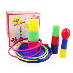 Walmart HOMEMAXS Lioobo Garden Quoits Garden Game Ring Toss Infant Rings Infant Toys Parent-child offer