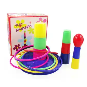 Walmart HOMEMAXS Lioobo Garden Quoits Garden Game Ring Toss Infant Rings Infant Toys Parent-child offer