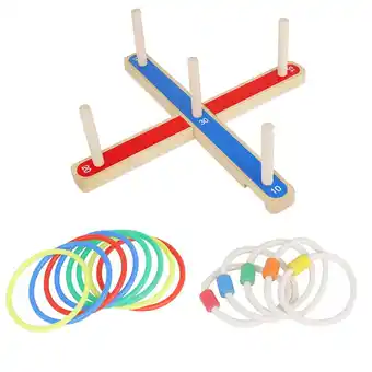 Walmart 1 Set of Funny Kids Ring Toss Game Ring Toss Game Toys Wooden Ring Toys offer