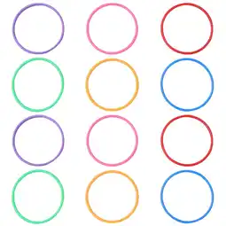 Walmart QUMONIN 12pcs Multicolor Plastic Toss Rings for Outdoor Games offer