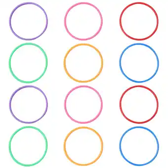 Walmart QUMONIN 12pcs Multicolor Plastic Toss Rings for Outdoor Games offer
