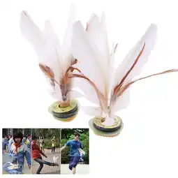 Walmart 2pc China Jianzi Feather Shuttlecock For Fitness Entertainment Physical Exercise offer