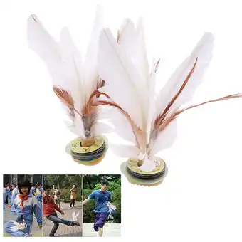 Walmart 2pc China Jianzi Feather Shuttlecock For Fitness Entertainment Physical Exercise offer