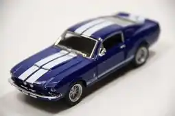 Walmart Scale 1/38 1967 Ford Shelby Mustang GT-500 diecast car Blue by Kinsmart offer