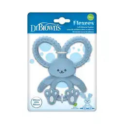 Walmart Dr. Brown's Flexees Baby Teether, Blue Bunny, 100% Silicone, Infant-Toddler, 1-Pack offer
