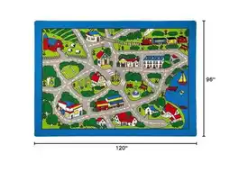 Walmart Children's Play Village Mat Town City Roads Rug Carpet (8 Feet X 10 Feet) offer