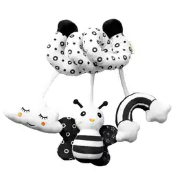 Walmart vocheer Baby Car Seat Toy, Black White Hanging Spiral Activity Stroller Toy, Butterfly offer