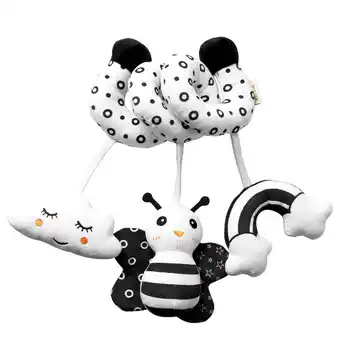 Walmart vocheer Baby Car Seat Toy, Black White Hanging Spiral Activity Stroller Toy, Butterfly offer