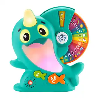 Walmart Fisher-Price Linkimals Narwhal Interactive Electronic Learning Toy for Toddlers with Lights & Music offer