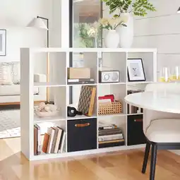 Walmart Better Homes & Gardens 12 Cube Storage Organizer, White Texture offer