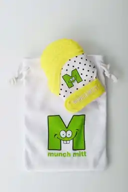Walmart Munch Mitt Mini Baby Teething Mitten - Yellow offer