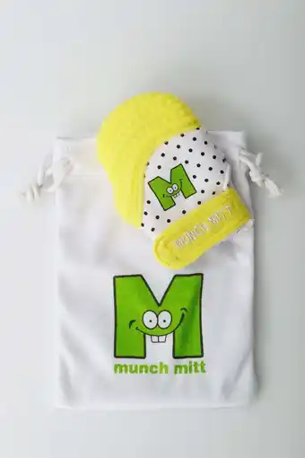 Walmart Munch Mitt Mini Baby Teething Mitten - Yellow offer