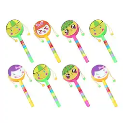 Walmart 16 Pcs Cartoon Rattle Toys Handheld Drum Rattle Lovely Rattle Rattle Drum Cartoon Drums Child Baby offer