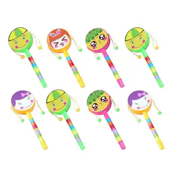Walmart 16 Pcs Cartoon Rattle Toys Handheld Drum Rattle Lovely Rattle Rattle Drum Cartoon Drums Child Baby offer