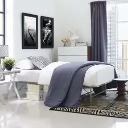 Walmart Modway Horizon Stainless Steel Twin Metal Bed Frame in Silver offer