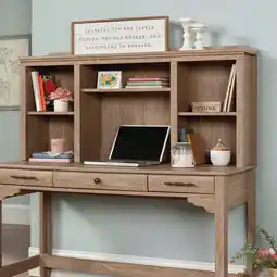 Walmart Sauder Rollingwood 54 Hutch, Brushed Oak Finish offer