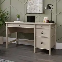 Walmart Sauder East Adara Single Pedestal Desk, Cascade Oak Finish offer