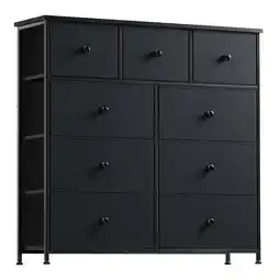 Walmart GUNAITO 9 Drawer Dresser for Bedroom chest of drawers for closet Fabric Storage Black offer
