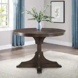 Walmart Better Homes & Gardens Canton Round Dining Table, Tobacco Oak Finish offer