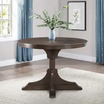 Walmart Better Homes & Gardens Canton Round Dining Table, Tobacco Oak Finish offer
