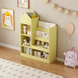 Walmart Miniyam Kids Bookshelf with Toy Storage for Books & Toys in Nursery & Playroom, Pink offer