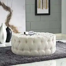 Walmart Modway Amour Round Upholstered Ottoman, Multiple Colors offer