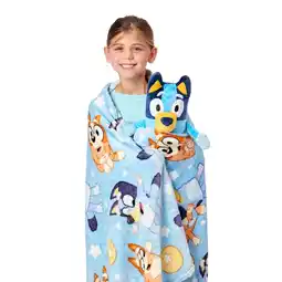 Walmart Bluey Kids Plush Hugger with Silk Touch Throw Blanket Set, 50x60 inches offer