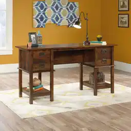 Walmart Sauder Viabella Writing Desk, Curado Cherry Finish offer